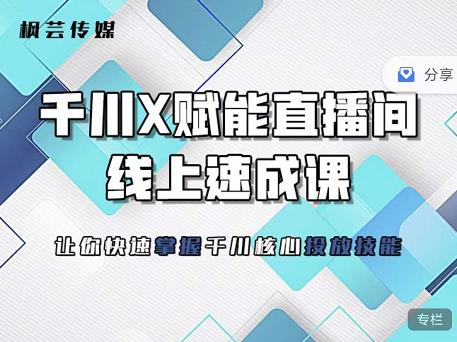 枫芸传媒-线上千川提升课，提升千川认知，提升千川投放效果-千寻创业网