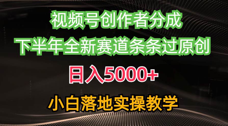 （10294期）视频号创作者分成最新玩法，日入5000+  下半年全新赛道条条过原创，小…-千寻创业网