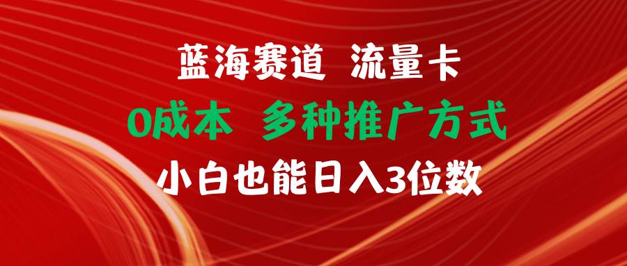 （11768期）蓝海赛道 流量卡 0成本 小白也能日入三位数-千寻创业网