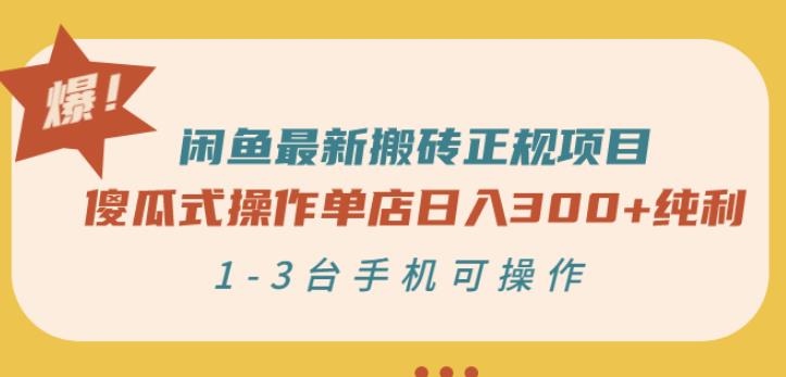 闲鱼最新搬砖正规项目：傻瓜式操作单店日入300+纯利，1-3台手机可操作-千寻创业网