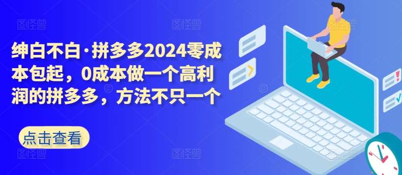 拼多多2024零成本包起，0成本做一个高利润的拼多多，方法不只一个-千寻创业网