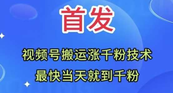 全网首发：视频号无脑搬运涨千粉技术，最快当天到千粉【揭秘】-千寻创业网