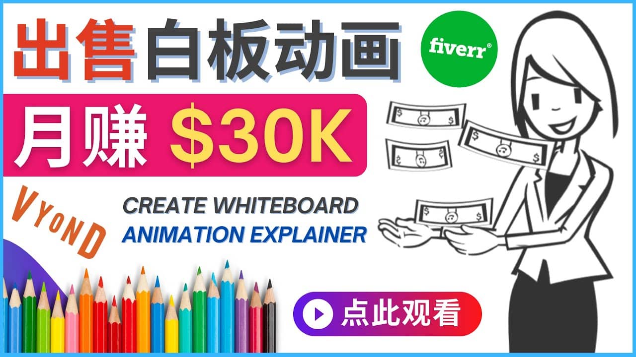 如何用最简单制作白板动画（WhiteBoard Animation）月赚3万美元-千寻创业网