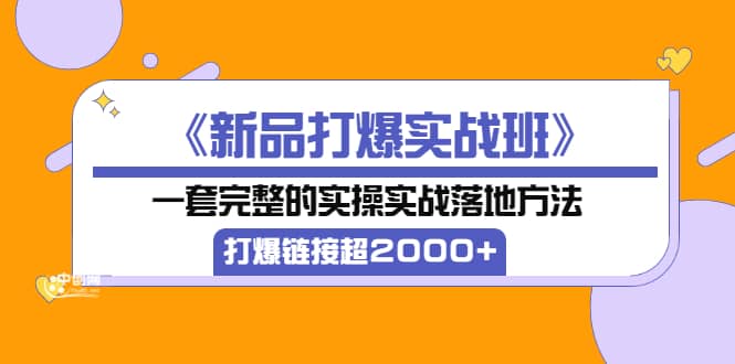 《新品打爆实战班》一套完整的实操实战落地方法，打爆链接超2000+（38节课)-千寻创业网