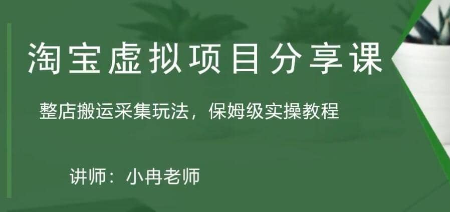 淘宝虚拟整店搬运采集玩法分享课：整店搬运采集玩法，保姆级实操教程-千寻创业网