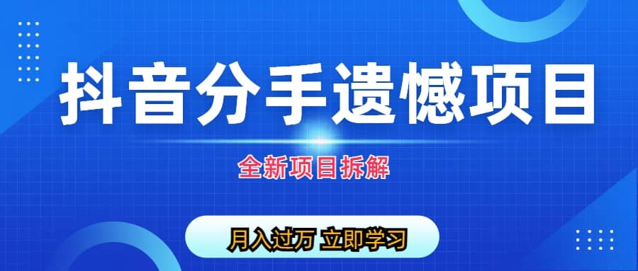 自媒体抖音分手遗憾项目私域项目拆解-千寻创业网