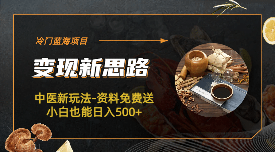 冷门蓝海项目-中医新玩法-冷门蓝海项目-中医新玩法-资料免费送小白也能日入500+500+-千寻创业网