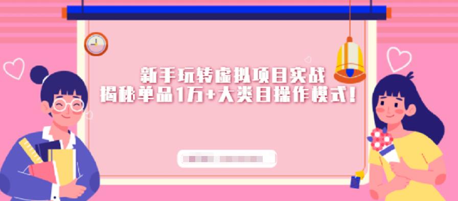 新手玩转虚拟项目实战，揭秘单品1万+大类目操作模式【视频课程】-千寻创业网