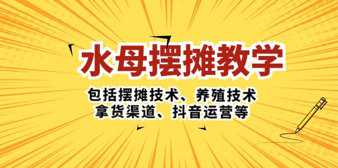 水母·摆摊教学，包括摆摊技术、养殖技术、拿货渠道、抖音运营等-千寻创业网