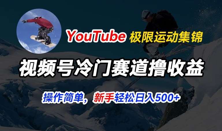 视频号冷门赛道撸收益，YouTube搬运极限运动集锦，暴力起号，操作简单流量高，轻松日入5张【揭秘】-千寻创业网