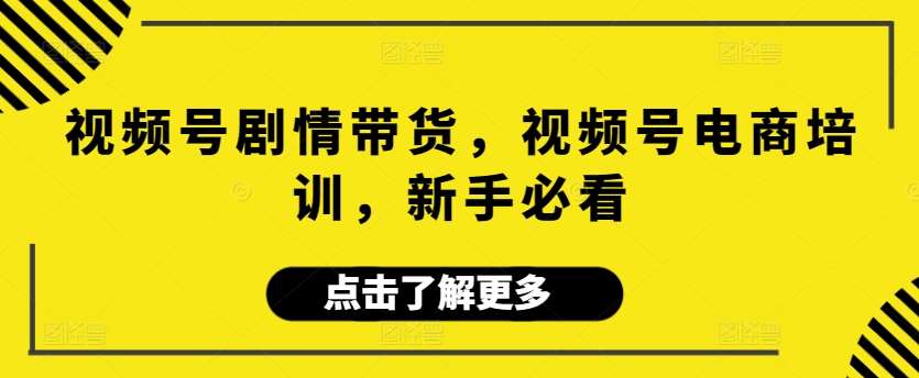 视频号剧情带货，视频号电商培训，新手必看-千寻创业网