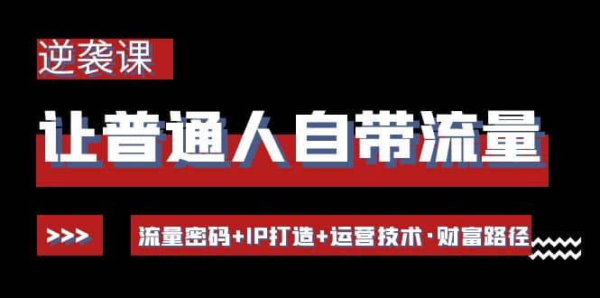 让普通人自带流量的逆袭课：流量密码+IP打造+运营技术·财富路径-千寻创业网