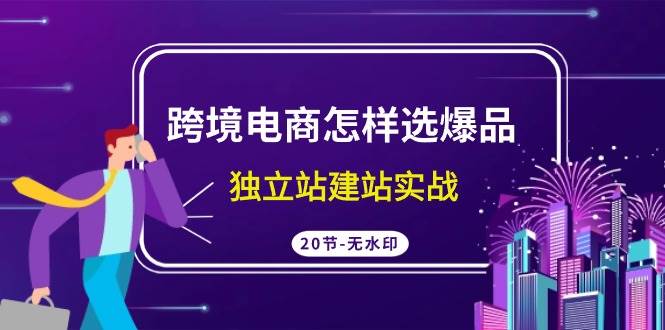 （9369期）跨境电商怎样选爆品，独立站建站实战（20节高清无水印课）-千寻创业网