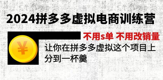 （12024期）2024拼多多虚拟电商训练营 不s单 不改销量  做虚拟项目分一杯羹(更新10节)-千寻创业网