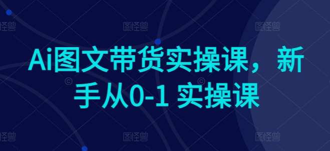 Ai图文带货实操课，新手从0-1 实操课-千寻创业网