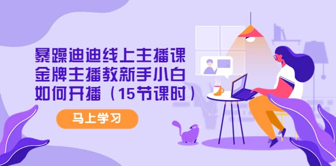暴躁迪迪线上主播课，金牌主播教新手小白如何开播（15节课时）-千寻创业网