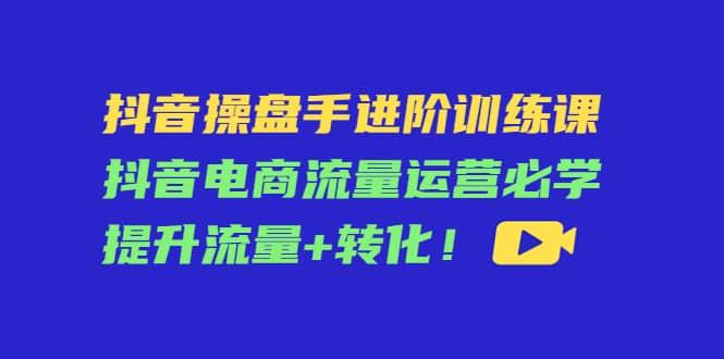 抖音操盘手进阶训练课：抖音电商流量运营必学，提升流量+转化-千寻创业网
