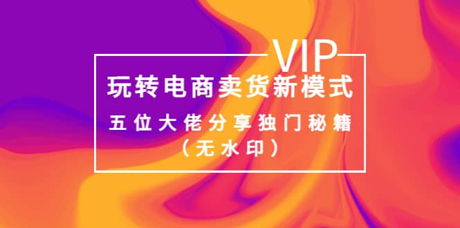 某收费培训：玩转电商卖货新模式，五位大佬分享独门秘籍（无水印）-千寻创业网