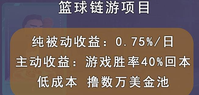 国外区块链篮球游戏项目，前期加入秒回本，被动收益日0.75%，撸数万美金-千寻创业网