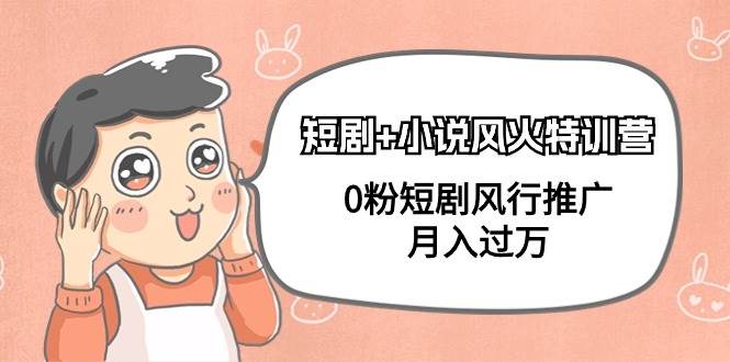 （9374期）短剧+小说风火特训营，0粉短剧风行推广，月入过万（102节课）-千寻创业网
