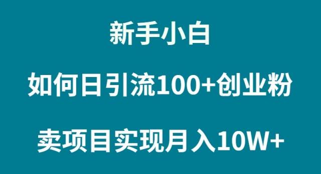 （9556期）新手小白如何通过卖项目实现月入10W+-千寻创业网