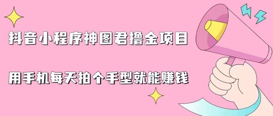 抖音小程序神图君撸金项目，用手机每天拍个手型挂载一下小程序就能赚钱【揭秘】-千寻创业网