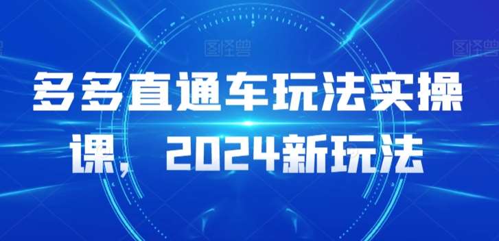 多多直通车玩法实操课，2024新玩法-千寻创业网