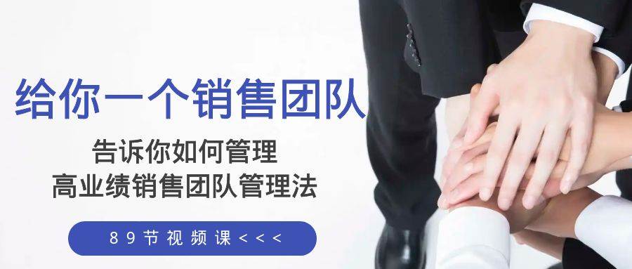 （8169期）给你 一个销售团队，告诉你如何管理，高业绩销售团队管理法（89节课）-千寻创业网