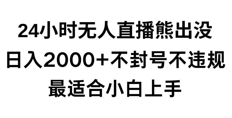 快手24小时无人直播熊出没，不封直播间，不违规，日入2000+，最适合小白上手，保姆式教学【揭秘】-千寻创业网