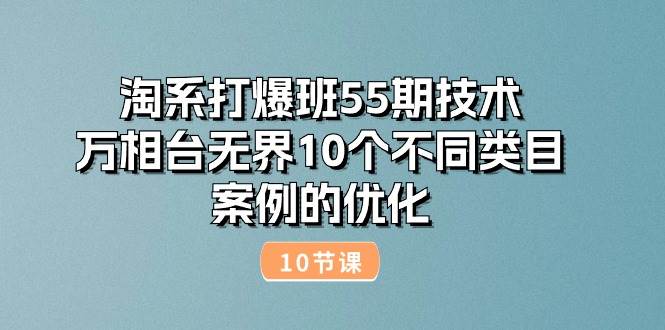 （10996期）淘系打爆班55期技术：万相台无界10个不同类目案例的优化（10节）-千寻创业网
