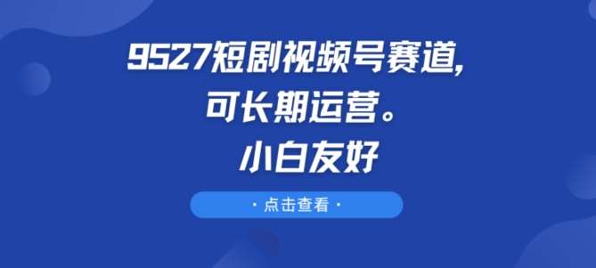 9527短剧视频号赛道，可长期运营，小白友好【揭秘】-千寻创业网
