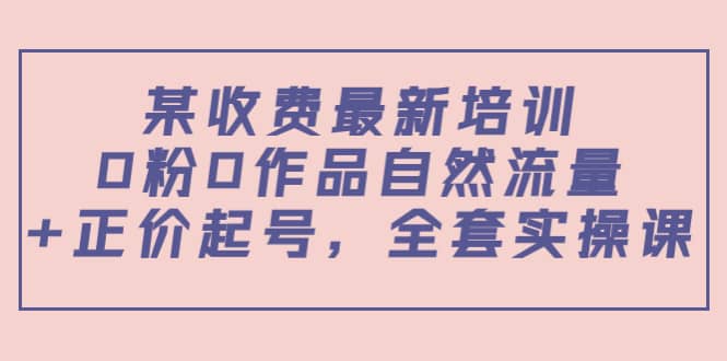 某收费最新培训：0粉0作品自然流量+正价起号，全套实操课-千寻创业网