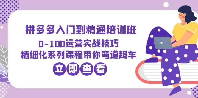 2023拼多多入门到精通培训班：0-100运营实战技巧 精细化系列课带你弯道超车-千寻创业网