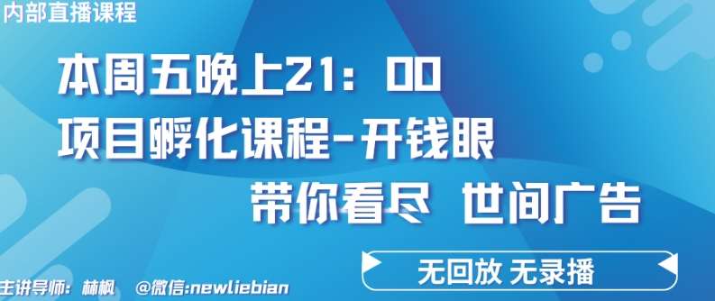 4.26日内部回放课程《项目孵化-开钱眼》赚钱的底层逻辑【揭秘】-千寻创业网