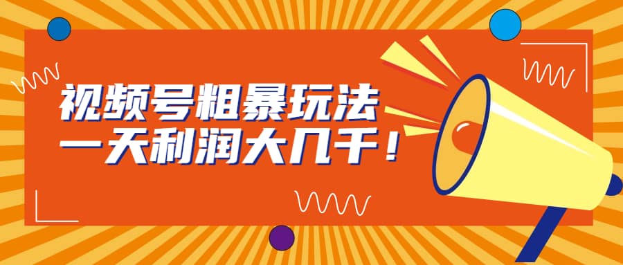 视频号粗暴玩法，一天利润大几千-千寻创业网