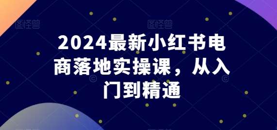 2024最新小红书电商落地实操课，从入门到精通-千寻创业网