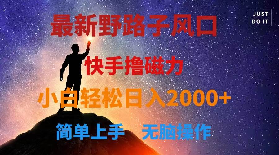 （10754期）最新风口！快手撸磁力，野路子，小白无脑操作日入2000+-千寻创业网