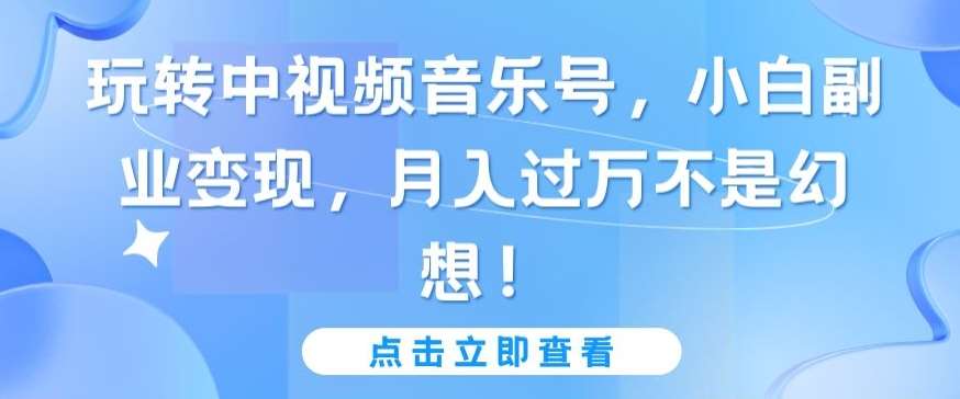 玩转中视频音乐号，小白副业变现，月入过万不是幻想【揭秘】-千寻创业网