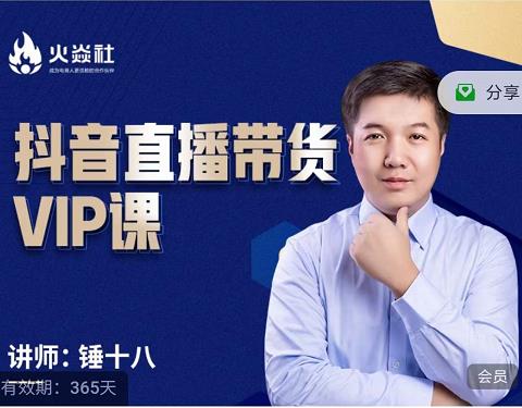 锤十八-抖音直播带货VIP课，专注直播带货有效盈利模式-千寻创业网