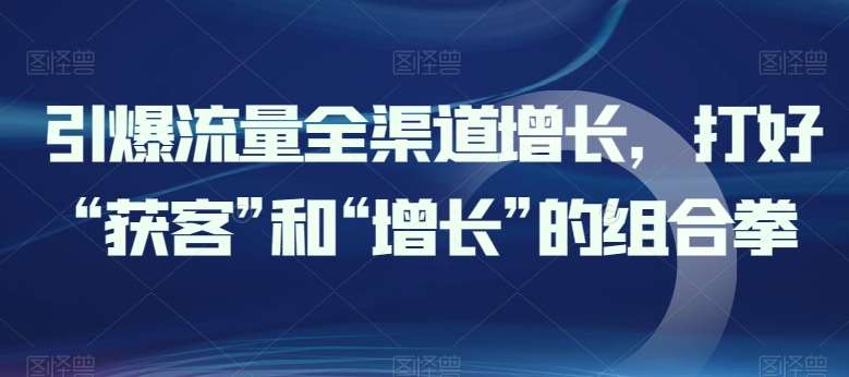 引爆流量全渠道增长，打好“获客”和“增长”的组合拳-千寻创业网