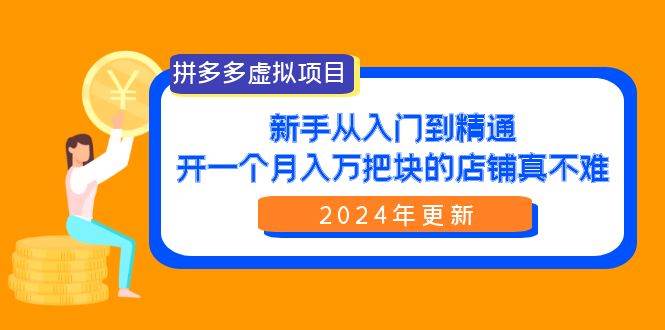 （9744期）拼多多虚拟项目：入门到精通，开一个月入万把块的店铺 真不难（24年更新）-千寻创业网