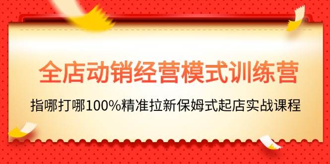 （11460期）全店动销-经营模式训练营，指哪打哪100%精准拉新保姆式起店实战课程-千寻创业网