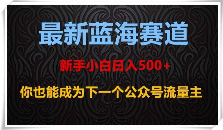 最新蓝海赛道，新手小白日入500+，你也能成为下一个公众号流量主【揭秘】-千寻创业网