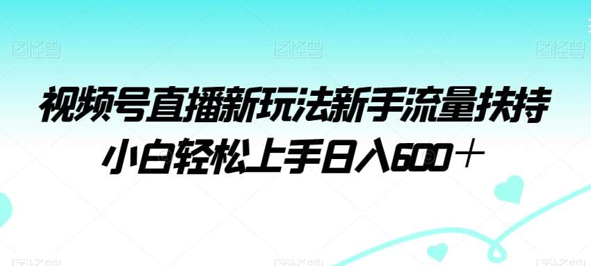 视频号直播新玩法新手流量扶持小白轻松上手日入600＋【揭秘】-千寻创业网