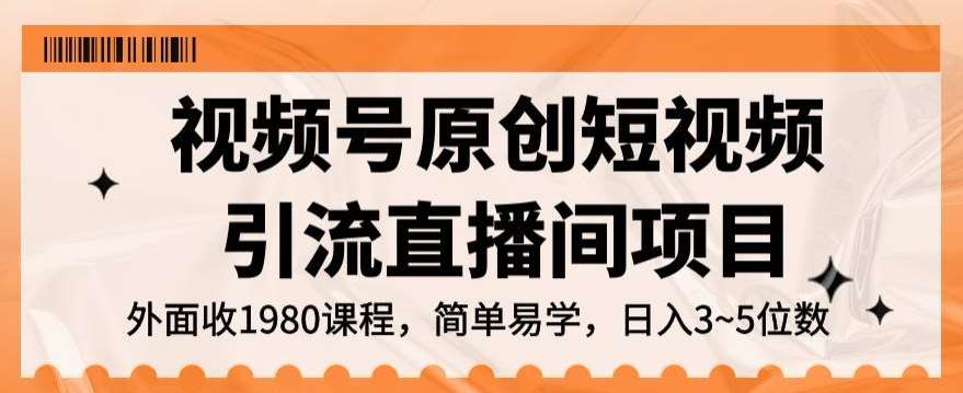 视频号原创短视频引流直播间项目，日入3~5五位数【揭秘】-千寻创业网