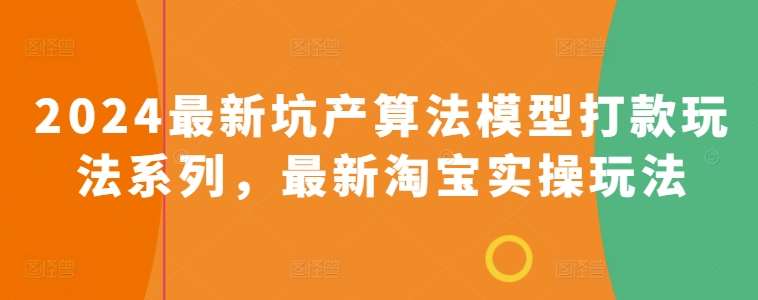 2024最新坑产算法模型打款玩法系列，最新淘宝实操玩法-千寻创业网