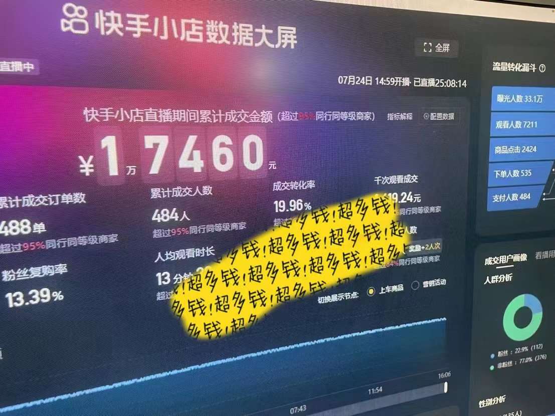 图片[3]-快手数字人无人直播带货，48小时日不落的直播模式，一台电脑单日利润200-500-千寻创业网
