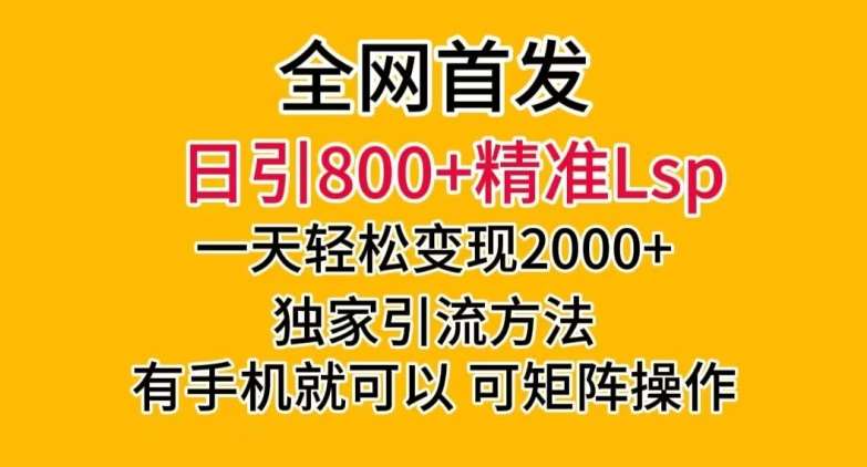 全网首发！日引800+精准老色批，一天变现2000+，独家引流方法，可矩阵操作【揭秘】-千寻创业网