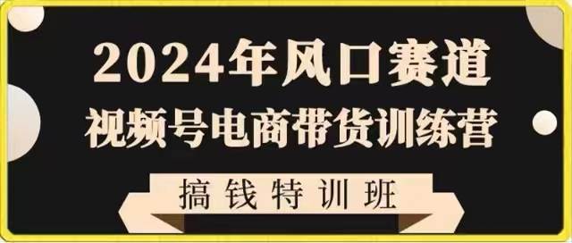 2024年风口赛道视频号电商带货训练营搞钱特训班，带领大家快速入局自媒体电商带货-千寻创业网
