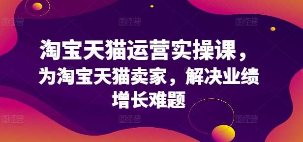 淘宝天猫运营实操课，为淘宝天猫卖家，解决业绩增长难题-千寻创业网